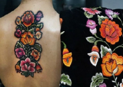 Embroidery Tattoos Are A Thing - And We're Here For Them