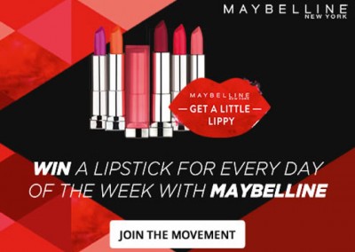 Win with Maybelline - Win a lipstick for every day for a week