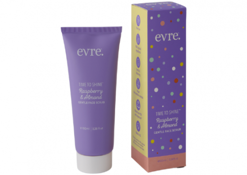 evre. Time To Shine Raspberry & Almond Gentle Face Scrub