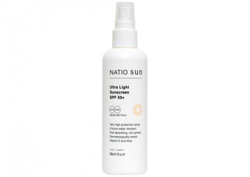 Natio Sun Ultra Light Spray Sunscreen SPF 50+ Review