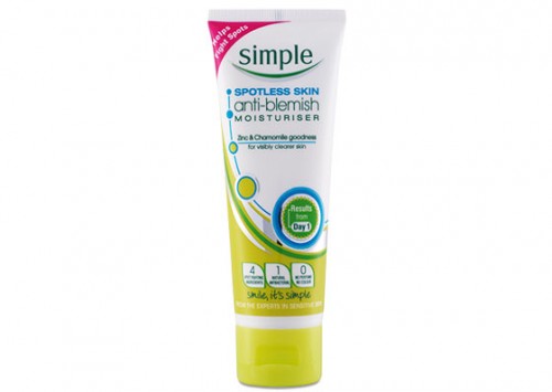 Simple Spotless Skin Acne Treatment Anti Blemish Moisturiser